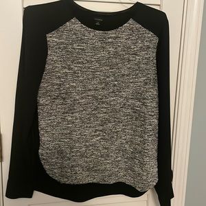 Ann Taylor women’s medium blouse with black and white knit front
